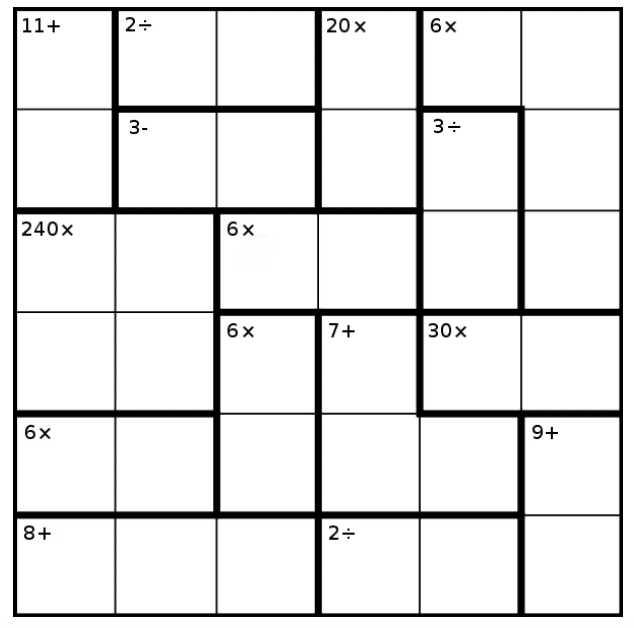KenKen est un exemple d'énigme mathématique de recherche d'opérations qui permet d'étudier différemment. Voir d'autres exemples avec FormaMaths.