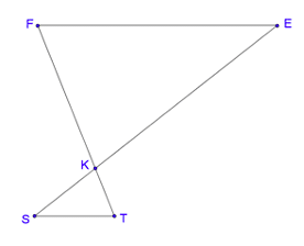 Une configuration papillon du théorème de Thalès.