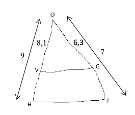 Configuration pour une application de la réciproque du théorème de Thalès dans le chapitre sur Thalès.