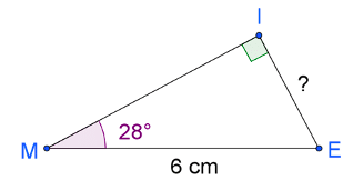 Figure permettant d'effectuer un calcul de longueur avec la tigonométrie.