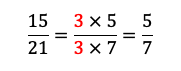 Exemple de simplification de fraction simple dans le chapitre des fractions pour le niveau 5ème.